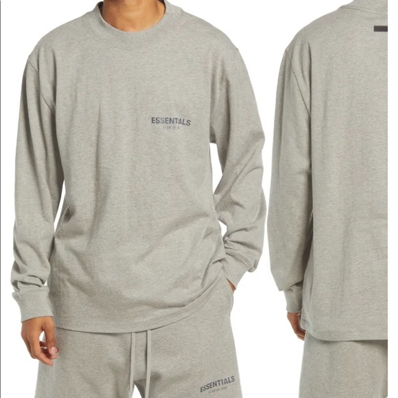 FEAR OF GOD ESSENTIALS Cotton Jersey Long Sleeve Tee - Picture 2 of 3